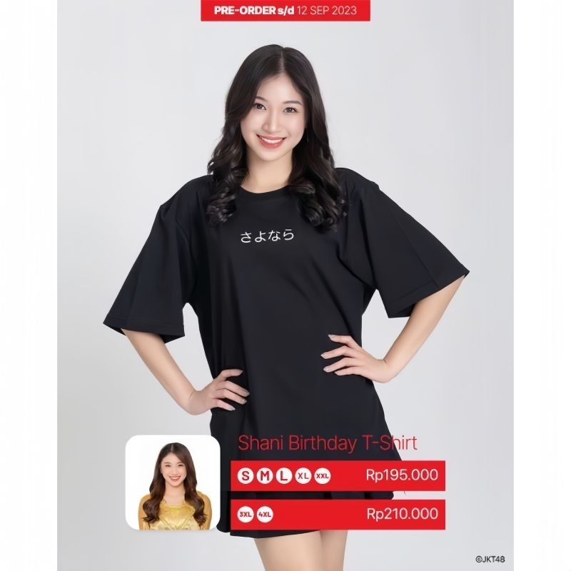 Kaos JKT48 Birthday T-Shirt Shani Indira 2023 - Hitam