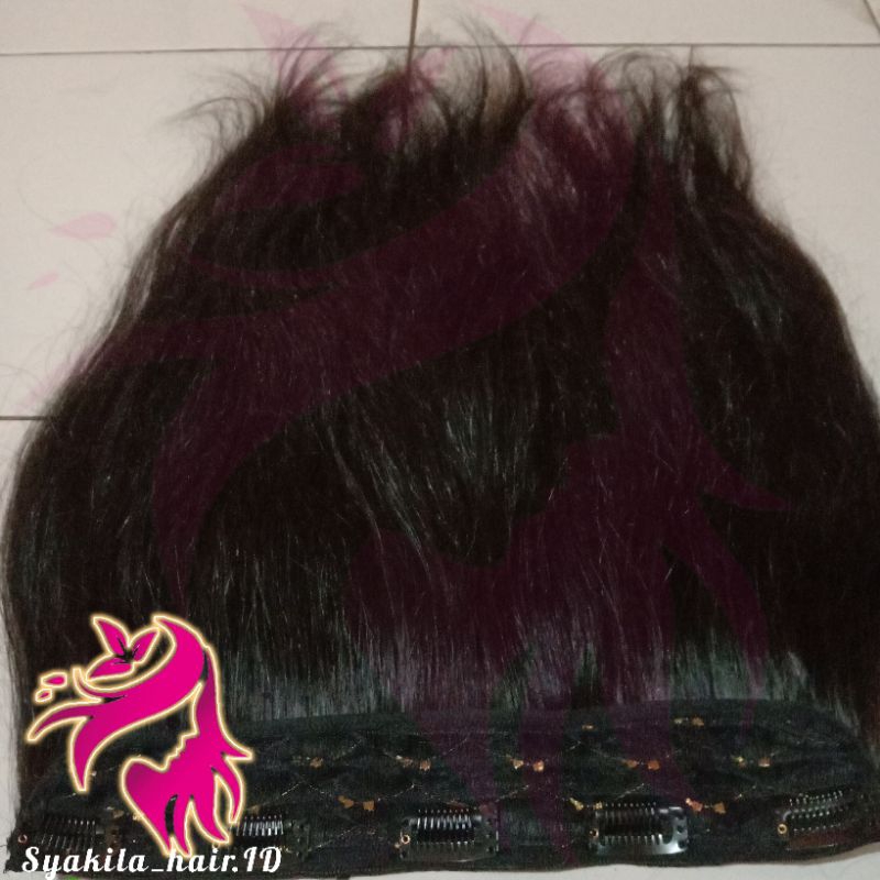 HAIR CLIP 100% HUMAN HAIR / RAMBUT ASLI