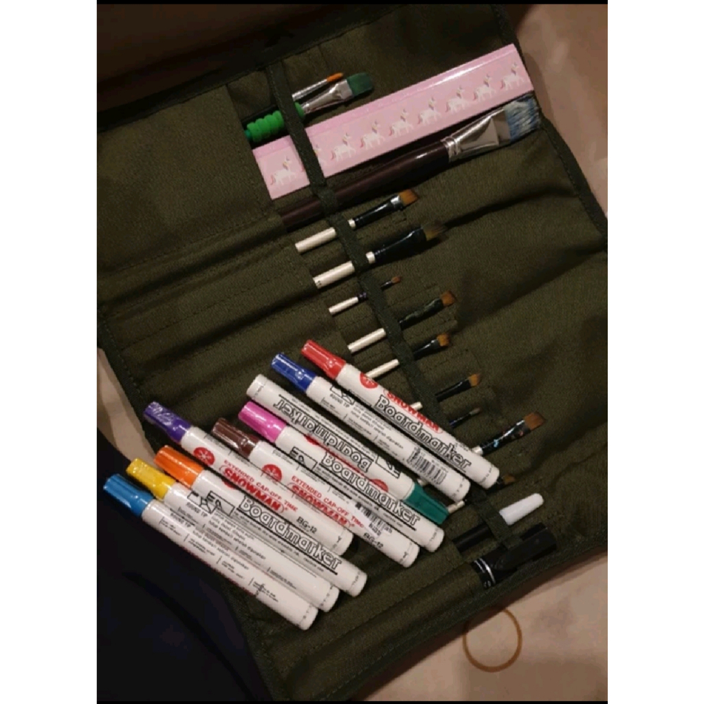 

tas tempat kuas lukis/tas kuas melukis/tempat pencil roll/tas kuas