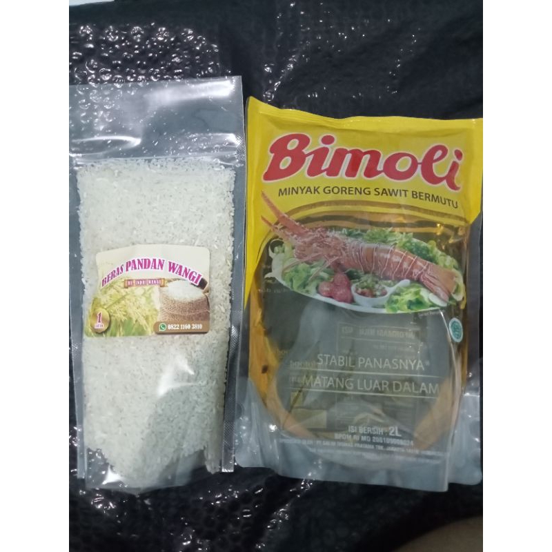 

MINYAK BIMOLI 2 LITER DAN BERAS PULEN 1 LITER