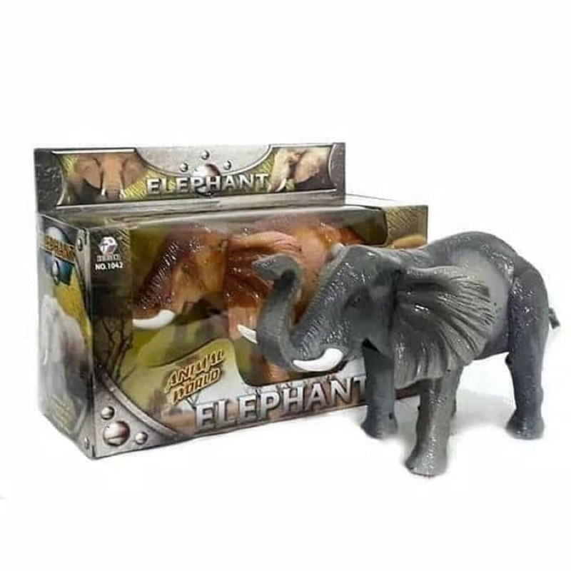Mainan Gajah Animal World Gajah Jumbo Berjalan,Musik Premium Toys Elephent