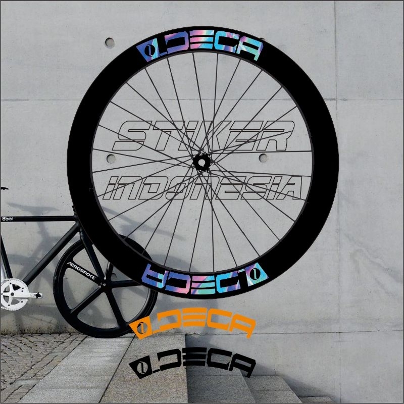stiker velg sepeda deca 700c sticker rims sepeda 700c /harga perbiji/ roadbike fixie DECA