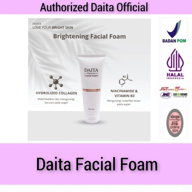 Daita Facial Foam | Sabun Pencerah Wajah | Sabun Cuci Muka Pemutih