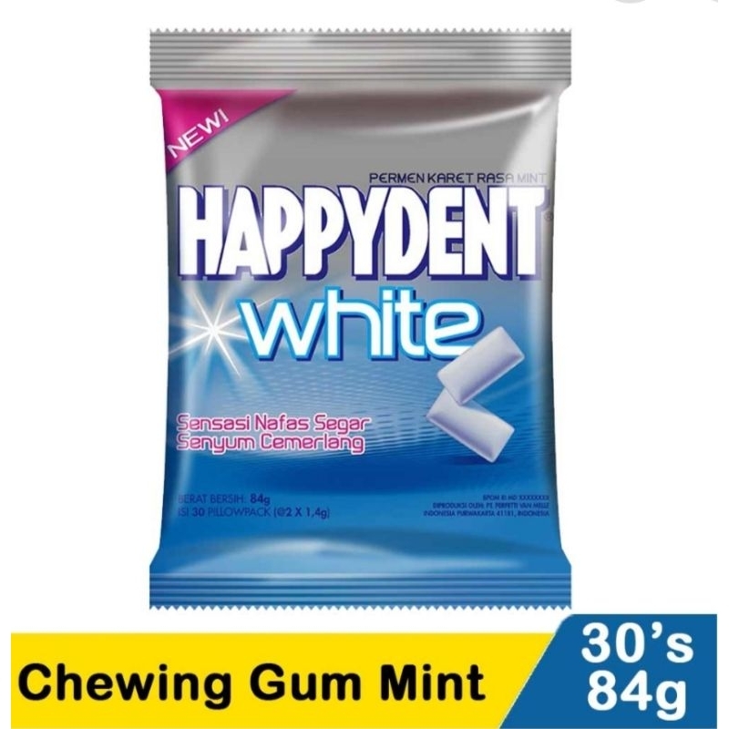 

Happydent White Gum 30's Mint 84 g