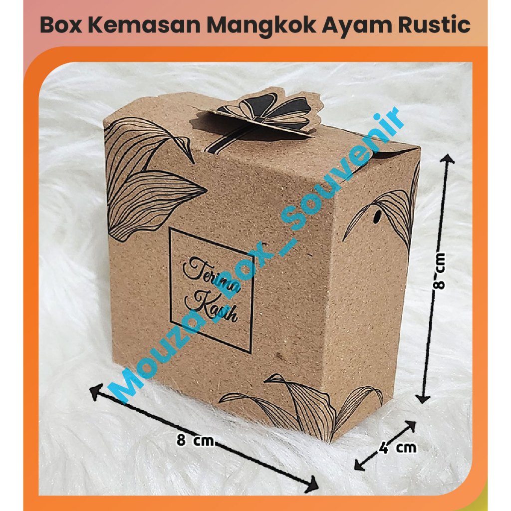 

( 50PCS) BOX UNTUK KEMASAN MANGKOK AYAM RUSTIK FREE TALI KUR