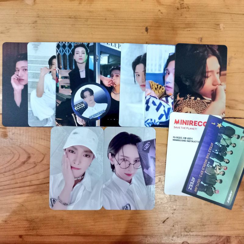photocard ateez official outlaw platfrom bouncy wooyoung set hongjoong yeosang pc atz