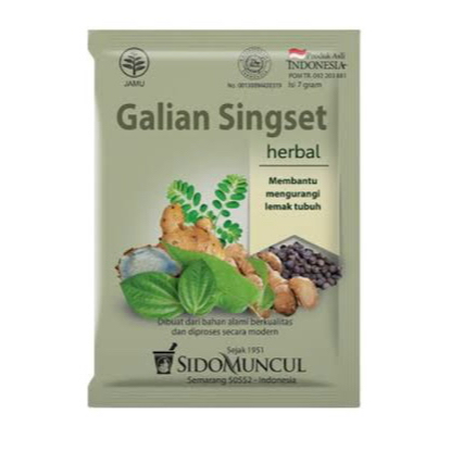 

Sidomuncul Jamu Galian Singset 1 sach - Jamu singset langsing buang lemak