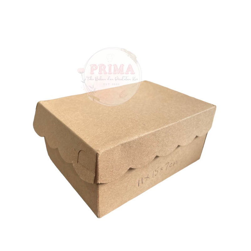 Snack Box 10pcs / kotak kue delima /Kardus Kue Kraft R3 Kraft BOX Kardus snack / Dus Kue Murah / Dus