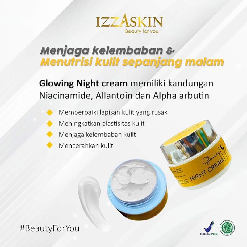 NIGHT CREAM GLOW IZZASKIN