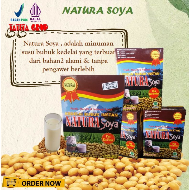 

Natura soya/Natura soya murah/Natura soya original/minuman kedelai/sari kedelai/Natura soya/minuman susu kedelai bubuk/soya serbuk/minuman kesehatan/minuman herbal