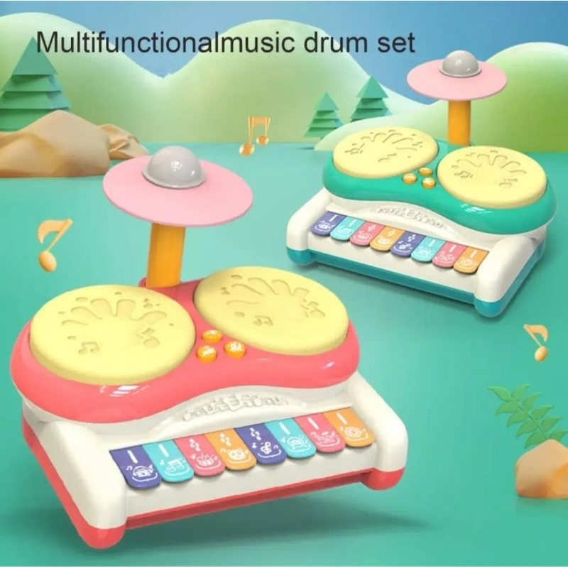 [capt] Mainan Edukasi Musik Anak Drum Musik Piano ~ DRUM PIANO