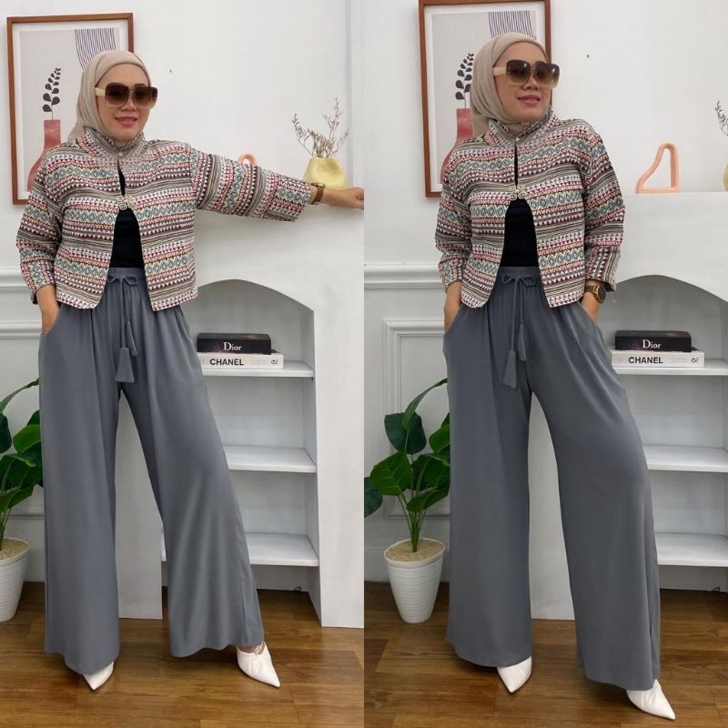 Celana kulot bahan jersey korea