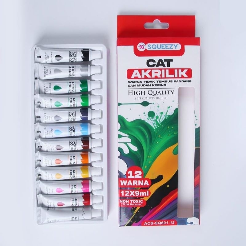 GROSIR Cat air cat akrilik 12 warna water color