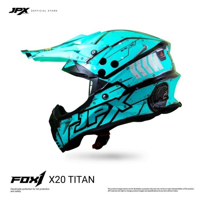 Jpx Helm Full Face FOX1 Motif Motorcross Trail x20