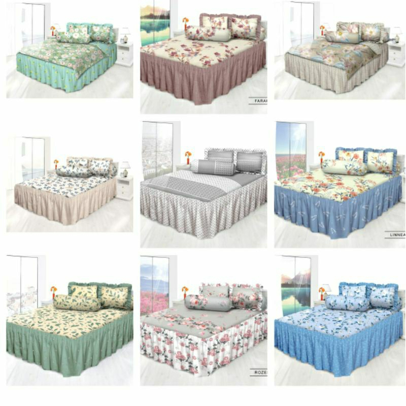 Sprei Seprei Rumbai My Love Ukuran 180X200 Motif Maira Grania Solava Aluna Vania Sophia Valerio Zion