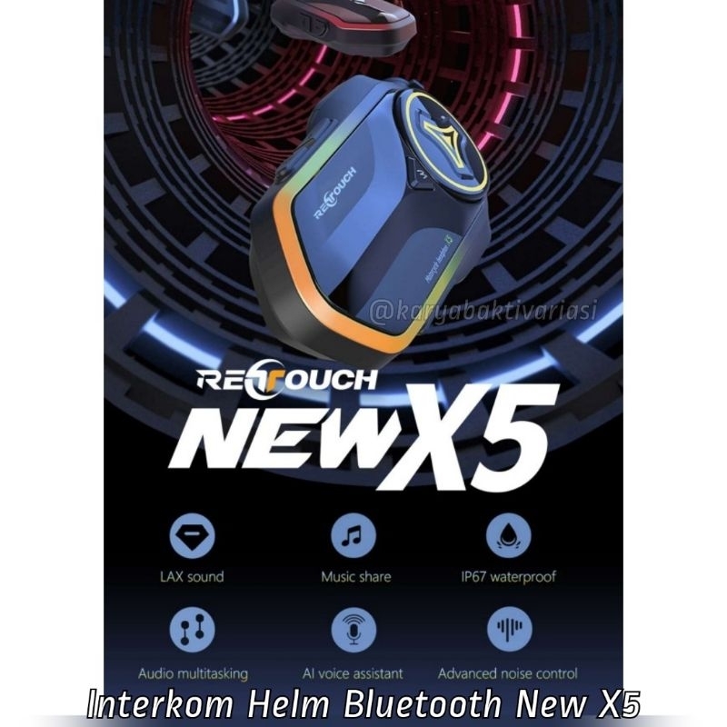 Interkom Helm Bluetooth Retouch New X5