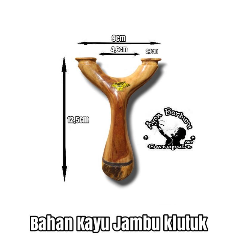 Ketapel OTT dari bahan kayu JAMBU KLUTUK/Ayon Catapult