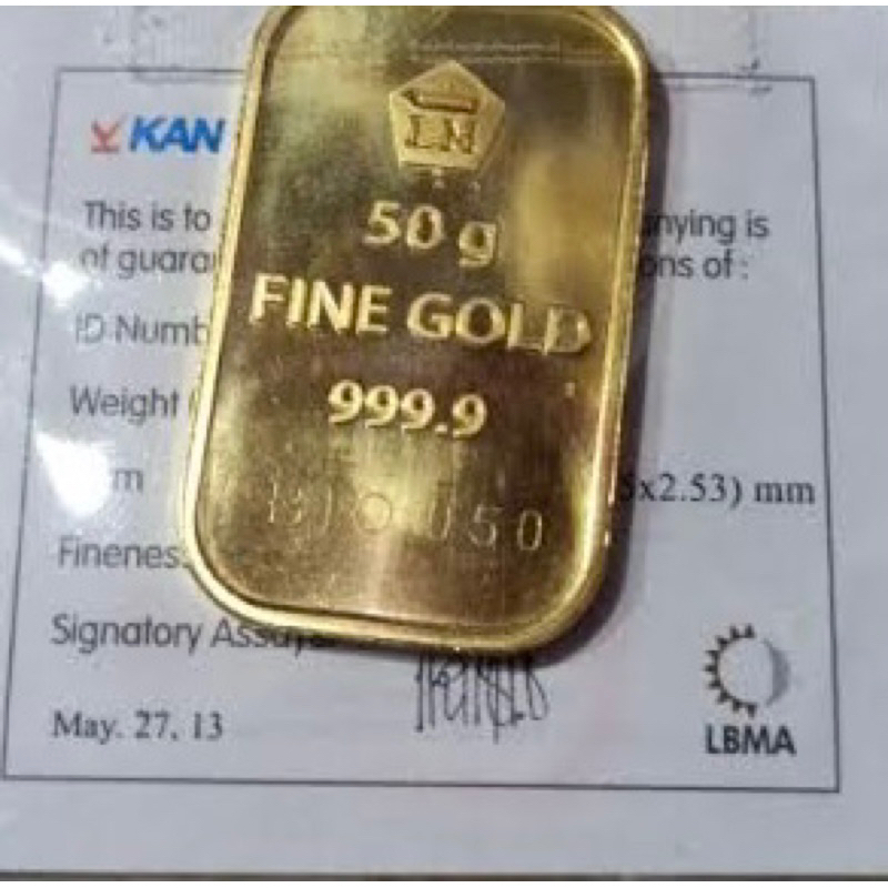 Mas Antam berdiri 50 gr logam mulia antam perhiasan cantik wanita 100% real