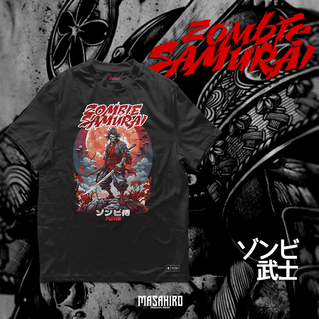 MASAHIRO CLOTH | KAOS / TSHIRT HALLOWEEN SERIES | ZOMBIE SAMURAI