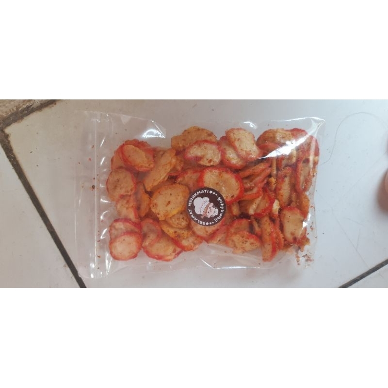 

kripik kerupuk kencur pedas gurih