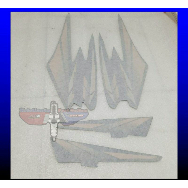 striping stiker list body tangki tengki box bok aki rxking rx king 2002 gold hijau original