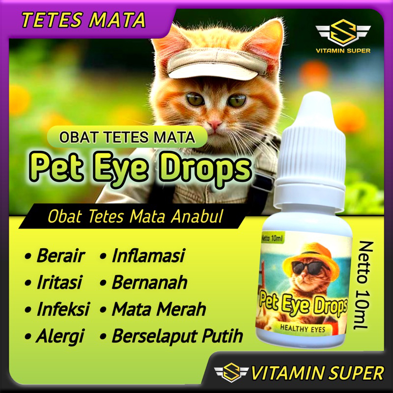 Obat Tetes Mata Kucing, Kelinci dan Anjing Pet Eye Drops | Obat Sakit Mata, Belekan, Mata Berair, Ir