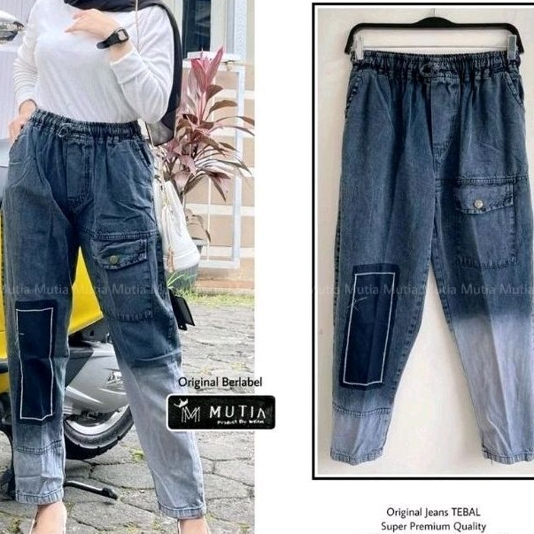 Celana Highwaist Jeans Baggy Zola Anak Perempuan Style Kekinian