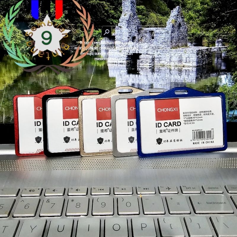 

Tempat Kartu Id Card Aluminium 2 Sisi Holder Id Card Alumunium Horizontal