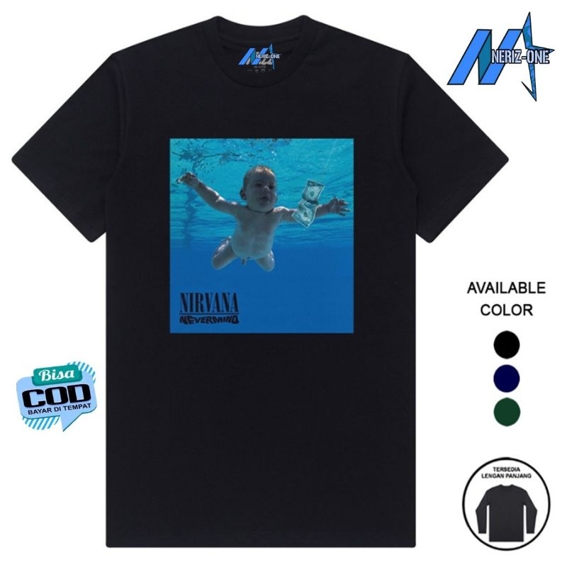 KAOS DISTRO BAND NIRVANA NEVERMIND | TSHIRT DISTRO PREMIUM ORIGINAL DESAIN ~ BAHAN KATUN COMBED