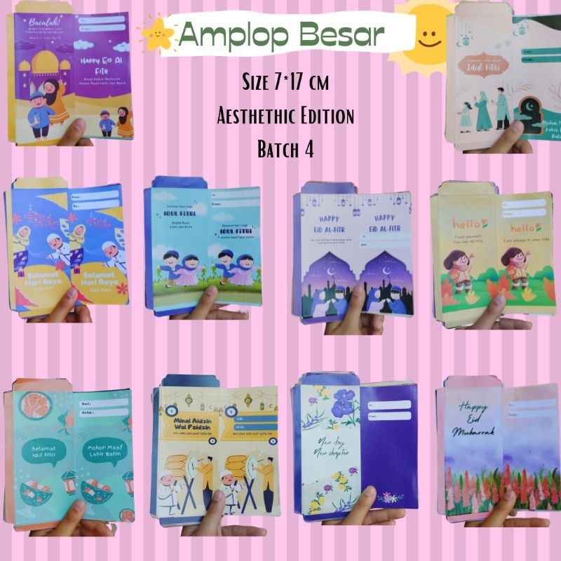 

( isi 500 lembar) Amplop Lebaran Size Besar Muslim dan Aesthethic Edition