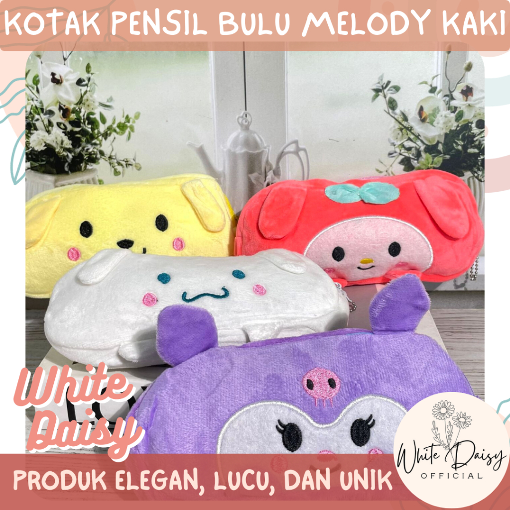 

Kotak pensil kain melody kaki pouch premium lucu tempat pensil imut