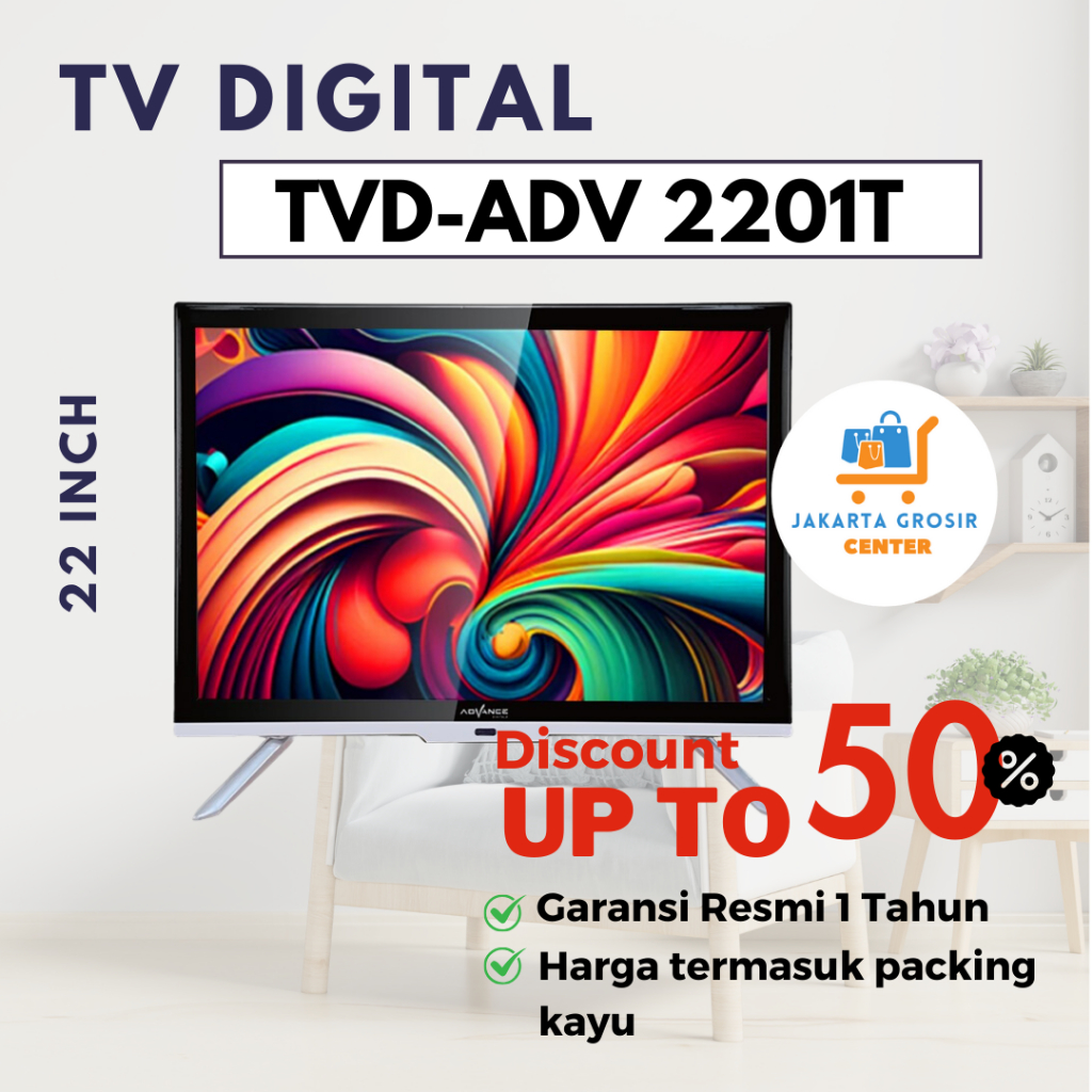 Advance Digital LED HD TV TVD ADV 2201 T / ADV-2201T / 2201T USB Movie 22 inch 22" HDMI VGA