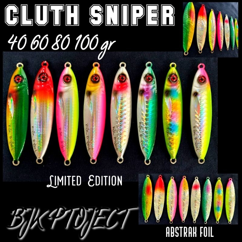 Metal Jig C.Sniper 40g s/d 100g sisik abstrak foil glow Umpan pancing Bjk Project