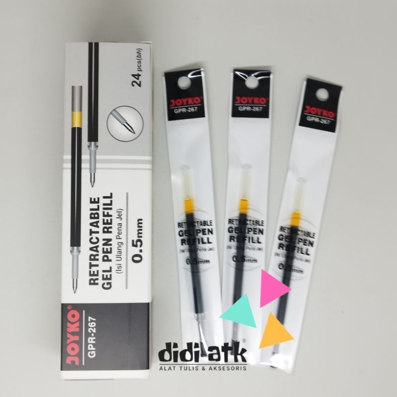 

Isi Ulang Pena Jel Joyko Cetek GPR-267 0.5mm Warna Hitam 1 Pak isi 24 Pcs