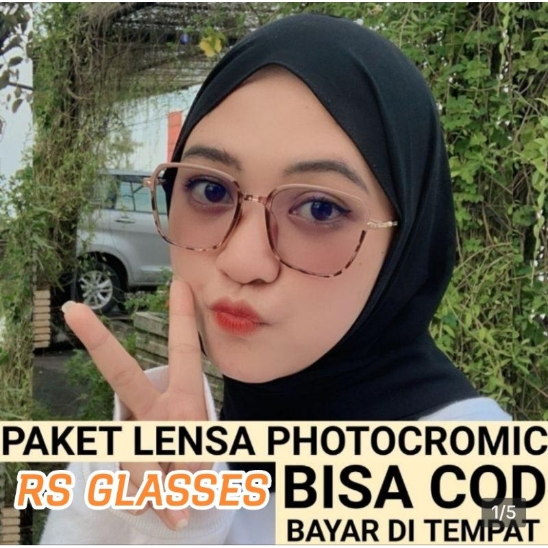 KACAMATA PHOTOCROMIC ANTIRADIASI KODE 20098 FRAME KOTAK BESAR