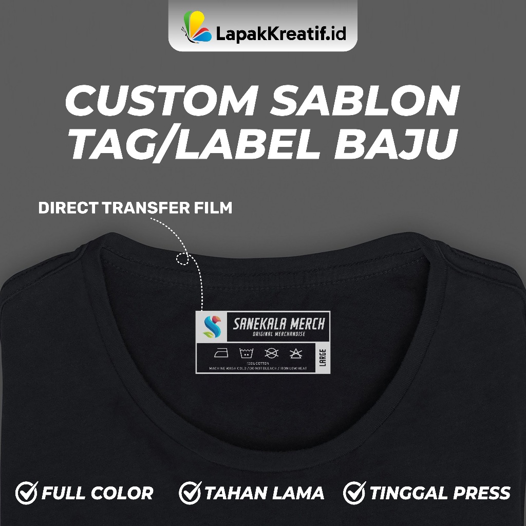 CUSTOM LABEL TAG BAJU / LABEL HIJAB CUSTOM / TAG TOPI / SABLON LABEL BAJU CUSTOM