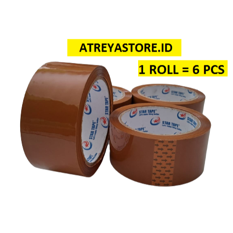 

LAKBAN / ISOLASI COKLAT 1 ROLL ISI 6 PCS 45mm 90 yard