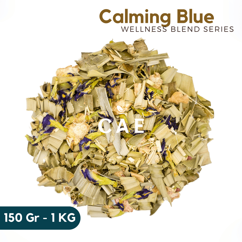 

CALMING BLUE | Herbal Blend Lemongrass Ginger Pandan Butterfly Pea Premium 150 Gram - 1 KG