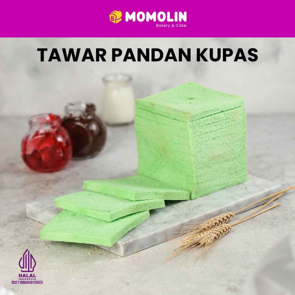 

Momolin Bakery Roti Tawar Pandan Kupas Momolin Bakery | Roti Tawar Pandan | Roti Gandum