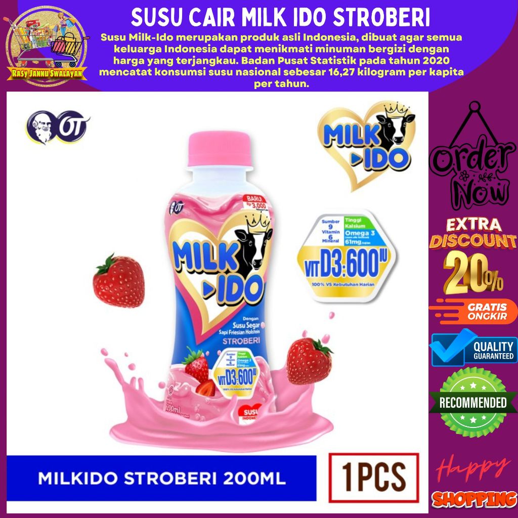 

(MINUMAN) MILK IDO SUSU STRAWBERRY 200ML