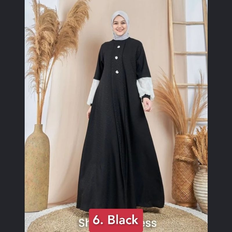Gamis  Shenina Dress by Marevi Size Standart dan Jumbo