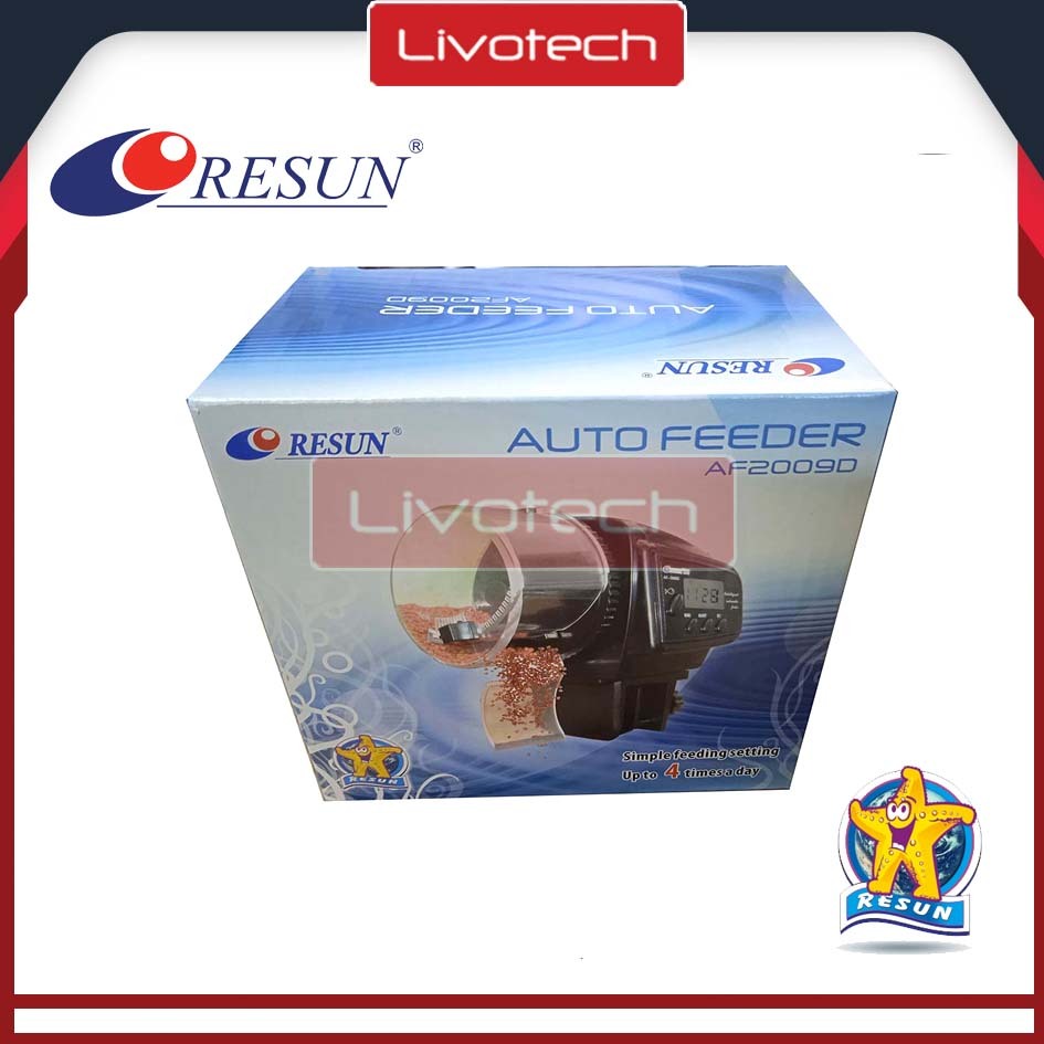 Auto Fish Feeder RESUN AF2009D Pemberi Makan Ikan Otomatis Merk Resun