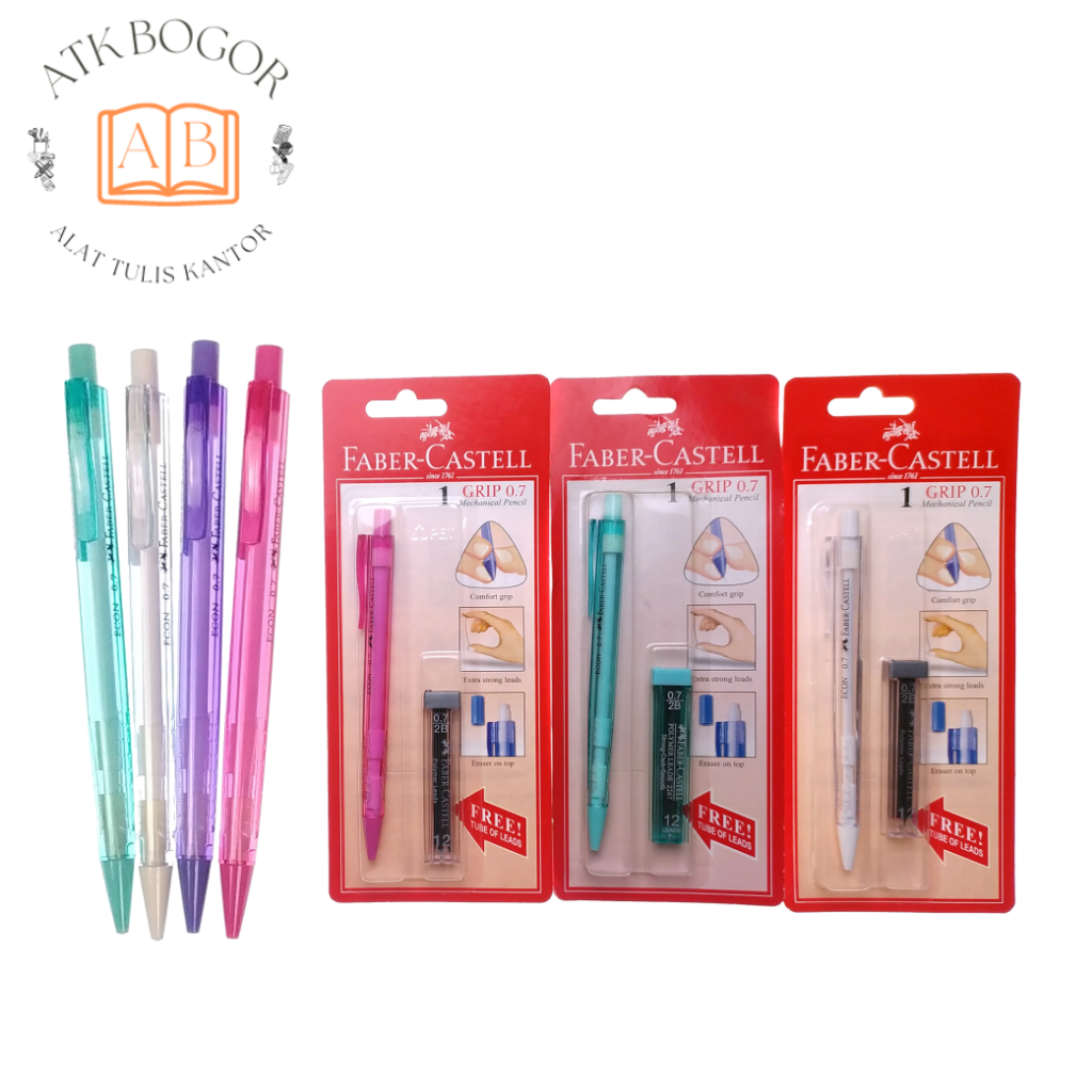 

Faber Castell Pensil Mekanik Segitiga Untuk Menulis Menggambar dan Isinya Econ Mechanical Pencil 0.7 Putih / Hijau / Pink / Ungu