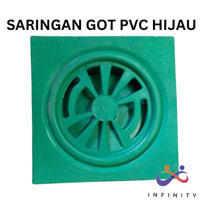saringan WC kamar mandi air / got PVC plastik floor drain plastic hijau terbaik INFJ