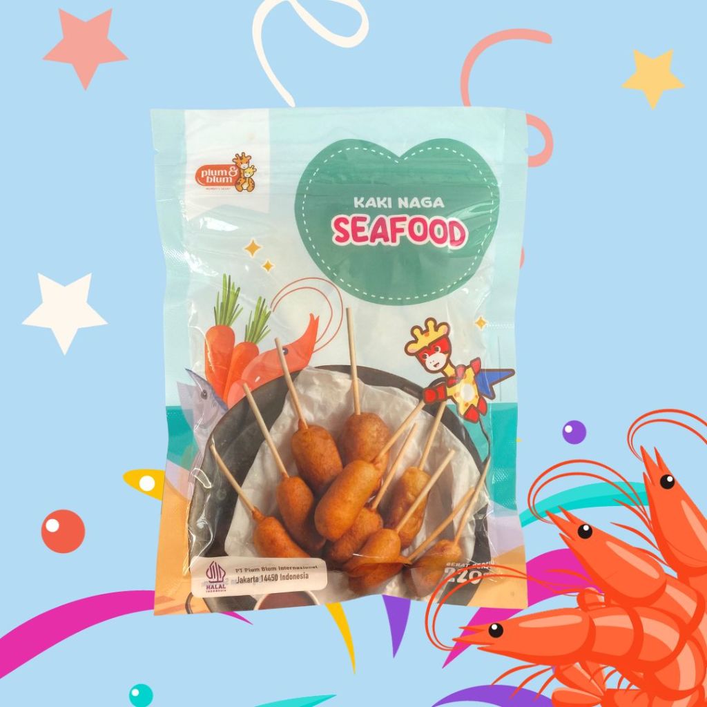 Plum &amp; Blum Kaki Naga Ayam Udang Seafood No MSG-  1 Pouch