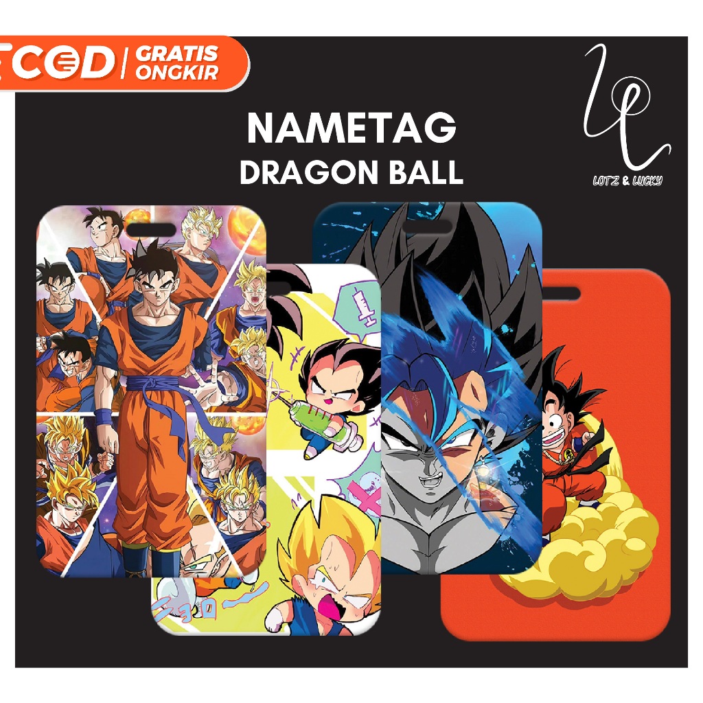 

(N009) Nametag Dragon Ball Tanpa Tali / Card Holder Anime / ID Card Goku / Tempat Kartu