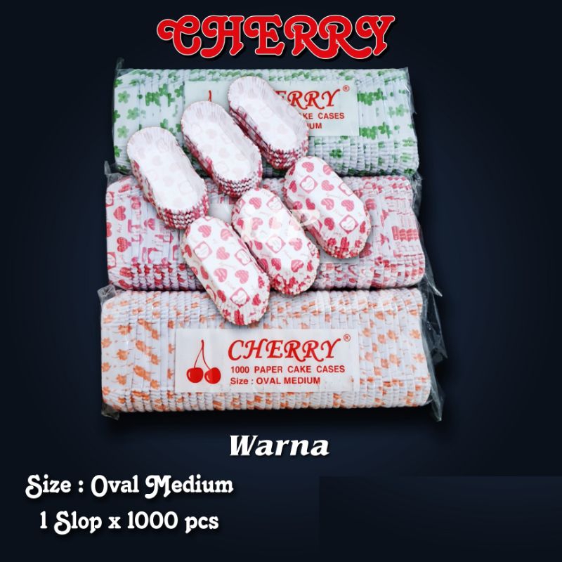 

[1000pcs] Paper Cake Cases Cherry / Mangkok Kue Kertas Ukuran 9,5 10,5 12,5 & Oval