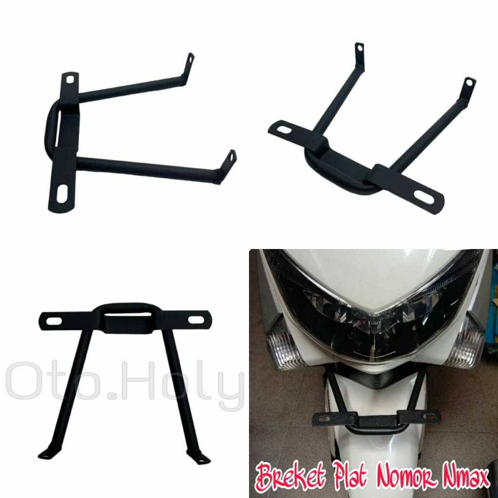 BREKET DUDUKAN PLAT NOMOR KUMIS TEBAL NMAX OLD NMAX NEW 2015 - 2022 ALAS PLAT NOMOR DEPAN YAMAHA NMA