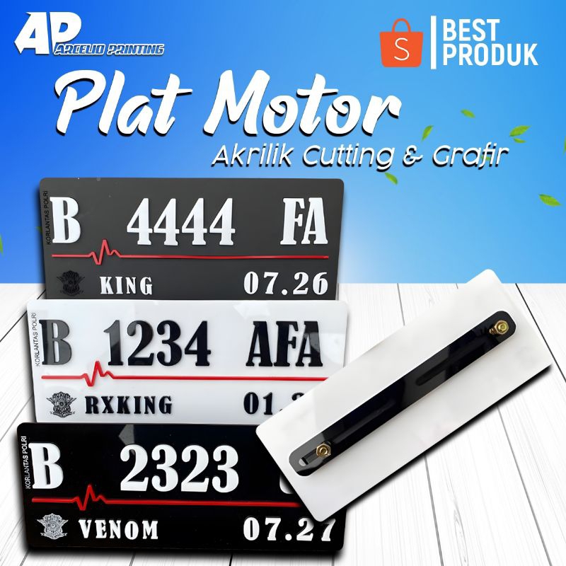 Plat Akrilik Motor Keren (VIRAL)