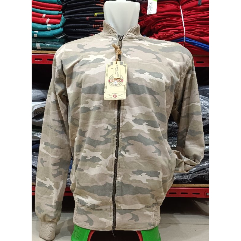 Jaket bomber  katun Esbox loreng